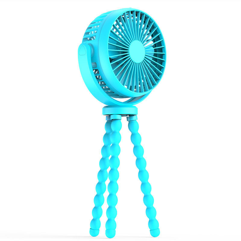 Spanning V 2.1 Plastic Stroller Fan met 5200mAh batterij en Mini Stripod Legs