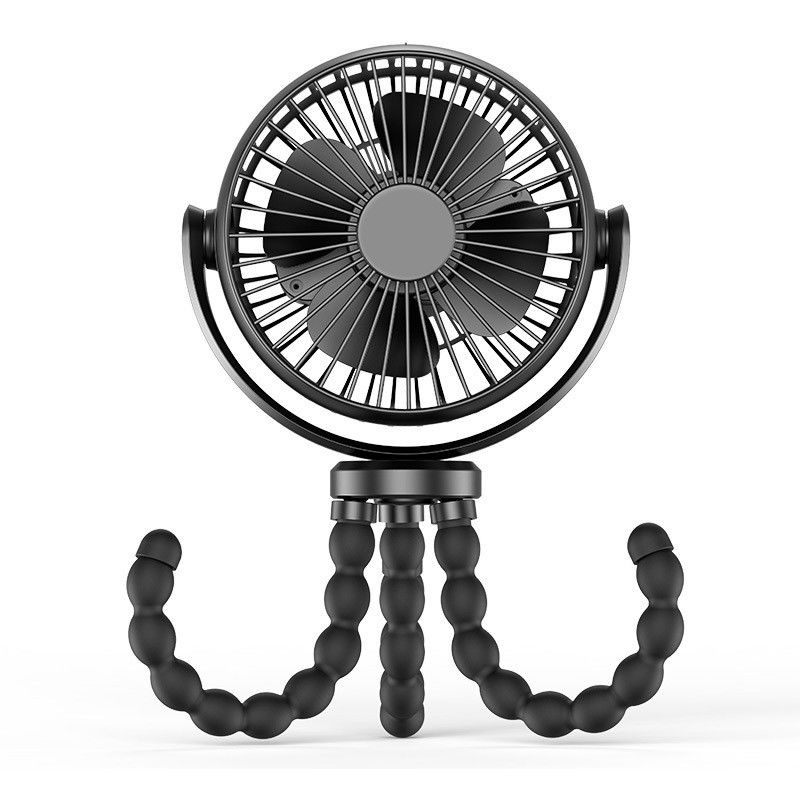 Geen afstandsbediening Draagbare kinderwagentje oplaadbare 5200mAh USB Octopus Fan