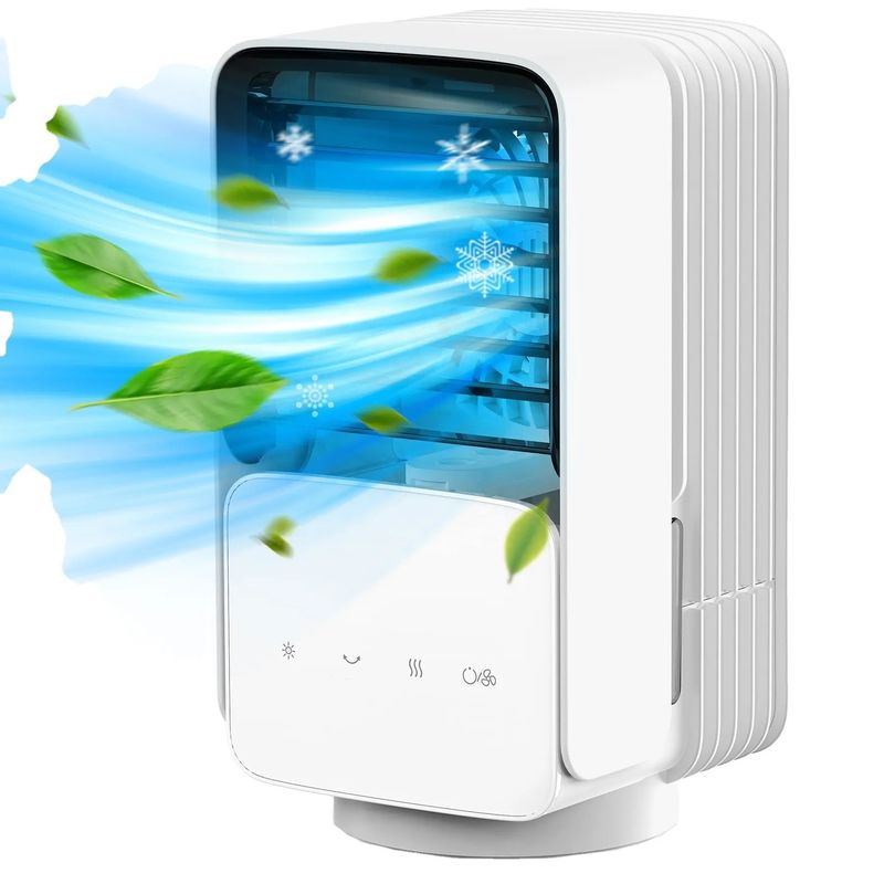 Draagbare luchtkoeler met verdamping voor kantoorruimte 3 windmodussen laag/mid/hoog USB-aangedreven