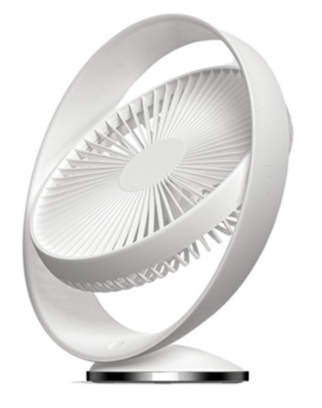 360 graden draaibare USB oplaadbare bureaublad mode koel tafel ventilator met 5 draaivans