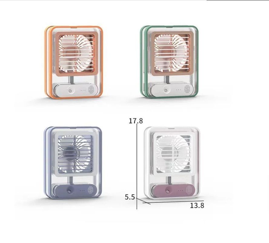 Mini nachtlamp ventilator USB opladen luchtkoeling ventilator met spuitfunctie en 420g gewicht